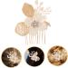FRCOLOR Gold Leaf Side Comb Decorative Hair Combs Bridal Hair Clips Hair Side Comb Hair Comb for Wedding Bride Headpiece Hair Comb Clip Hair Accessories for Bride Leaf Hair Comb - Buy Online on GoSupps.com