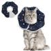 Supet Rewrise cat adjustable hinged frenkin collar restoring collar collar Cone after surgery and injuries (cosmic s) s (neck: 14-23cm) cosmic