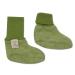Cosilana Baby Fleece Booties 60% Wool (Organic) 40% Cotton (Organic) (Non-Slip Soles for Sizes EU 62/68 and Up) 3-6 Months Green Melange
