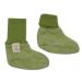Cosilana Baby Fleece Booties 60% Wool (Organic) 40% Cotton (Organic) (Non-Slip Soles for Sizes EU 62/68 and Up) 17 UK Green Melange
