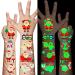10 Sheets 120PCS Christmas luminous Temporary Tattoos for Kids Glow in The Dark Tattoos Santa Claus  Christmas tree  reindeer  socks  snowman  gift bag  face makeup tattoos stickers   holiday/party Supplies 10 Sheets 120...
