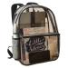 Woddtery Clear Backpack Heavy Duty PVC Transparent Backpack See Through Backpacks for School Work Stadium Travel Security Festival College Black