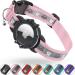 Airtag cat neck band jiarui reflective Air day cat necklace GPS cat neck band with adjustable and bell integrated Apple Air day cats collar suitable for cats puppies s 9-13 inch (23-33cm) pink