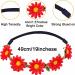 KEHAWK 10PCS Sunflower Headbands Multicolor Daisy Flower Crown for Women - Adjustable Elastic Ribbon for Festival Wedding Party - Buy Online on GoSupps.com