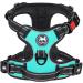 POPOT No pull dog harness front reflective pet vest for dogs with simple control handle and back perfect for daily training walking running (mint blue XL) XL MINT blue