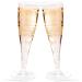 TENYASEN 30 Pack Clear Plastic Champagne Flutes for Parties, 5 Oz Disposable Plastic Toasting Glasses, Plastic Champagne Glasses for Party & Wedding & Birthdays