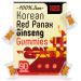 Korean Red Panax Ginseng Supplement Gummies - Iron Supplements for Women & Men - Iron Gummies with Vitamin C, B6, B12, Potassium & Magnesium, Vegan - 90 Count 90 Count (Pack of 1)