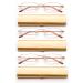 Newbee Fashion-Portable Compact Reading Glasses in Aluminum Case Metal Rectangle Shaped Reading Glasses with Spring Hinge in Case Lightweight Reader Slim Design Comfort fit in Gold 3 Pack+1.75 3 Pack-gold 1.75 x