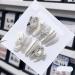 Removable and wearable nail art French Almond Ombre Handmade Press On Nails Long Acrylic False Nail Tips InNail (Color : 29162 Size : XS)
