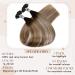 Buy Hetto Blond Real Hair Extensions - Balayage U Tip Remy Keratin Bonding Ombre Mix Dark Brown & Ash Brown - 50g 40cm (16 Inch) - Buy Online on GoSupps.com