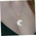LALAFINA Crystal Moon Pendant Heart Necklace for Girls Chakra Dangle Charm Chain Pendants for Women Women's - Buy Online on GoSupps.com