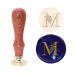 SWANGSA Initial Alphabet M Wax Seal Stamp  Vintage Elegant Botanical Leaves Letter Sealing Stamp for Wedding Party Invitation  Gift Wrap  Envelope  Christmas Thanksgiving Card (M) Stamp M