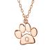 Initialee alphabet a-z diet dog cat pet kitten puppy paw paw pod paws paws paws animal jewelry for women teen polished rose yellow gold plates .925 sterling silver adaptable rose q