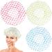 Healifty 6 Pcs Shower Caps Washable Hair Caps Reusable Hair Bath Caps Elastic Shower Hair Caps for Women Hair Spa Salon