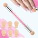 Nail Art Ombre Sponge Brush Applicator with 8Pcs Washable Replacement Sponge Head Ombre Nails Sponge Brush for UV Gel and False Nail Tips Art Tools for Women Girls Pink