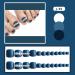 Press on Nails False Nails Toenail Blue Pearl 24 Pieces Short Acrylic False Nails Full Cover Fake Nails Cute Acrylic Nails Press on for Women and Girls - Buy Online on GoSupps.com
