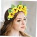 HONMEET Garland Headband Boho Decor Flower Headband 70s Flower Crown 70s Headband Decorative Headband Bohemian Headband Sunflower Hair Accessories Sunflower Crown Flower Crown Women Fabric - Buy Online on GoSupps.com
