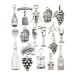50pcs Craft Supplies Antique Silver Tasting Wine Grape Cocktail Glass Wine Opener Charms for Jewelry Making Findings Crafting Accessory for DIY for Necklace Bracelet Jewelry Making and Crafting SM307 Wine Charms