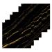 ALAZA Wash Cloth Set Black Marble Gold Print(29c1) - Pack of 6 Cotton Face Cloths Highly Absorbent and Soft Feel Fingertip Towels(238rh9a)