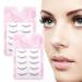 10pairs Fake Eyelashes Eyelashes Natural Look False Lashes Fluffy Wispy Fake Eyelashes Strip Lashes Short Cat Eye Lashes for Beginner Eye Makeup(Black)