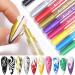 10 Colours Nail Art Pens Set Nail Art Painting Pen Nail Art Graffiti Pen Quick-drying Waterproof Nail Point Graffiti Dotting Pen for Nail DIY Dot Line Flower Pattern - Buy Online on GoSupps.com
