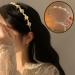 Bride Headband White Rose Pearl Hair Bands Bridal Wedding Elastic Padded Headbands with Ribbon Bridesmaid Elegant Tiara Hair Accessories for Women & Girls Thin Non-slip Hairband - Buy Online on GoSupps.com