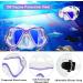 Happyouth 6 in 1 Snorkel Set with Panoramic View Mask, Trek Fin, and Dry Top Snorkel - Purple, S/M (US Size 4.5-8.5) - Buy Online on GoSupps.com