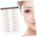 Mipcase 6pcs Eyebrow Stickers Water Proof Stickers Hair Eyebrow Imitation Eyebrow Sticker 6d Bionic Tool 6X1X0.1CM Brown - Buy Online on GoSupps.com