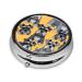 ZhongGuo Schnauzer Printed Pill Organizer Round Travel Pill Organizer Mini Medicine Pill Box for Purse Iron Plating One Size Schnauzer