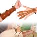 3 Straps Arm Guard with 3 Finger Glove Set Adjustable Archery Arm Guards Archery Glove Non Slip Protective Archery Accessories for Adult Unisex Recurve Compound Long Bow Hunting Target Shooting, Brown