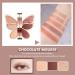Butterfly Shape Eyeshadow Palette with 6 Shades | Ultra-Blendable High Pigmented Matte Glitter Eye Shadow Pallet High Pigmented Waterproof Eye Makeup Long Chocolate Mousse Color - Buy Online on GoSupps.com