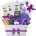 Deluxe XL Spa Gift Basket with Essential Oils. 20 Piece Luxury Bath & Body Gift Set with Bath Bombs  Bubble Bath & More! Natural Organic Huge Bath Gift Set for Her  Holiday Gift (Grapeseed & Lavender)