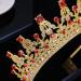 Kamirola Queen Crystal Tiara Headband for Women - Gold Red Wedding Hair Accessory - Buy Online on GoSupps.com