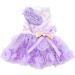 Luxury Summer Dress for Small Dogs & Cats - Paidful Rose Lace Tutu Party Dress for Chihuahua - Purple Bowknot Wedding & Birthday Outfit - Buy Online on GoSupps.com