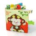 Vicloon Baby Soft Books Baby Cloth Books Baby Soft Books First Year 3D Animals Tails Crinkle Sensory Touch and Feel Book Quiet Books for 0-3 Year Old Toddlers Kids Monkey