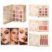 Palette de maquillage - 12 couleurs - Style livre - Palette de fards paupi res paillettes avec 4 rouges l vres et 4 rouges l vres - Pour photographie de sc ne de voyage beaut