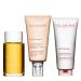 Clarins Tonic Body Treatment Oil Body Partner Stretch Mark Expert and Extra-Firming Body Cream Bundle | Stretch Mark Oil | Stretch Mark Cream for Pregnancy | Anti Aging Body Lotion