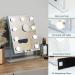 FTOYIN Lighted Vanity Mirror with Wireless Charge - Hollywood Style with 9 Dimmable LED Bulbs and 3 Color Modes, 5X Magnification - Buy Online on GoSupps.com