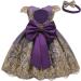 Myrisam Baby Girl Purple Embroidered Christening Dress with Headwear - 3-6 Months | Backless Wedding Party Baptism Gown - Buy Online on GoSupps.com