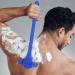 Back Hair Razor for Men - Ergonomic 2-in-1 Silicone Handle | Flexible Anti-Slip Grooming Tool for Adults | Blue Care & Massage - Buy Online on GoSupps.com