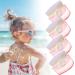 Sunscreen Applicator for Kids 4 Pack Soft Bristle Sunblock Brushes with Protective Covers Sun Lotion Applicator with Cleaning Pads (Pink)