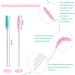 Scettar 200 Pieces Disposable Eyelash Brushes Set - 100 Light Blue & 100 Pink Mascara Applicators for Beauty Salons & Home Use - Buy Online on GoSupps.com