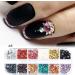 FEIlei 12 Grids 3D Nail Jewelry Nail Art Studs Shiny Diamond Crystal Gems Rhinestones - Buy Online on GoSupps.com