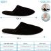 MODLUX Cotton Velvet Closed Toe Spa Slippers - 12 Pairs with Travel Bags | Non-Slip Disposable Slippers for Home, Hotel, Commercial Use - 6 Medium/6 Large, 12 Pack Combo Black - Buy Online on GoSupps.com