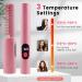 Hair Straightener Comb - Portable 4000mAh Electric Straightening Brush with Display 3 Temperature Settings Anti-Scald - Pink Color - Buy Online on GoSupps.com