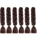 24-Inch Jumbo Braids - 6 Pack Synthetic Crochet Hair Extensions for Box Braids | Afro & Medium Brown Color - Buy Online on GoSupps.com