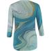 oelaio Womens 3/4 Sleeve Tops Trendy Casual Summer Cute Print Round Neck T Shirts Fashion 2023 Loose Blouses Plus Size Tunics Sky Blue Medium - Buy Online on GoSupps.com