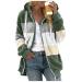 Hanxiulin coat plush jacket hoodie jacket oversize winter coat women hoodie hooded sweater long warm autumn coat loose slim fleece buffer coat with hooded winter jacket with hood xl green
