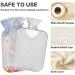 Naanle Floral Cat Hot Water Bottle 1L Transparent Heat Bottle for Pain Relief & Therapy | Back Hand Feet Warmer - Buy Online on GoSupps.com