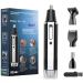 Ear and Nose Hair Trimmer for Men 4 in 1 USB Rechargeable Professional Eyebrow and Facial Hair Trimmer with Waterproof Head Double-Edge Stainless Steel Blade